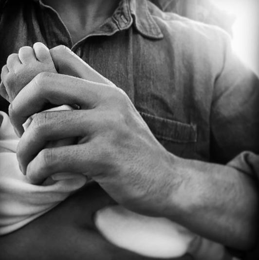  JP previously shared a picture of his hand cradling the baby’s tiny fingers, he wrote: “I’m a daddy!”