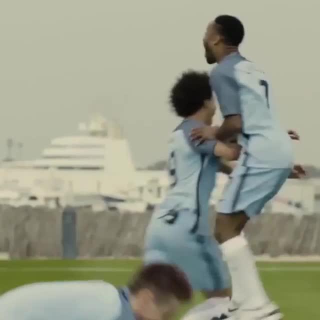  Raheem Sterling and Leroy Sane both jumped up as they burst out laughing