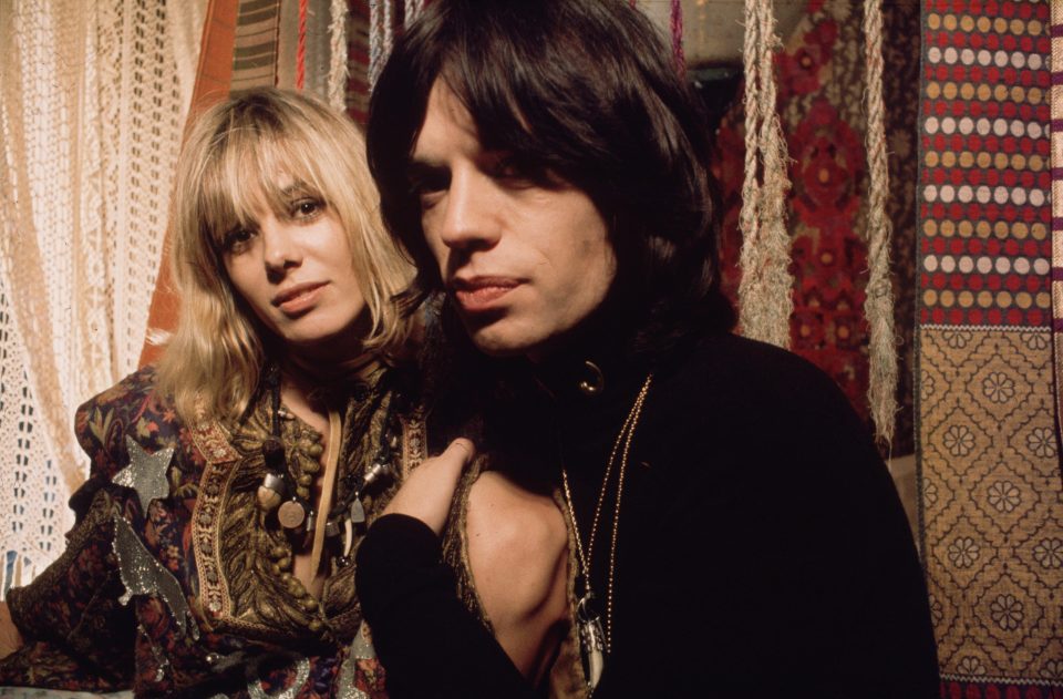  Anita pictured here with Mick Jagger was known as 'the sixth Rolling Stone'