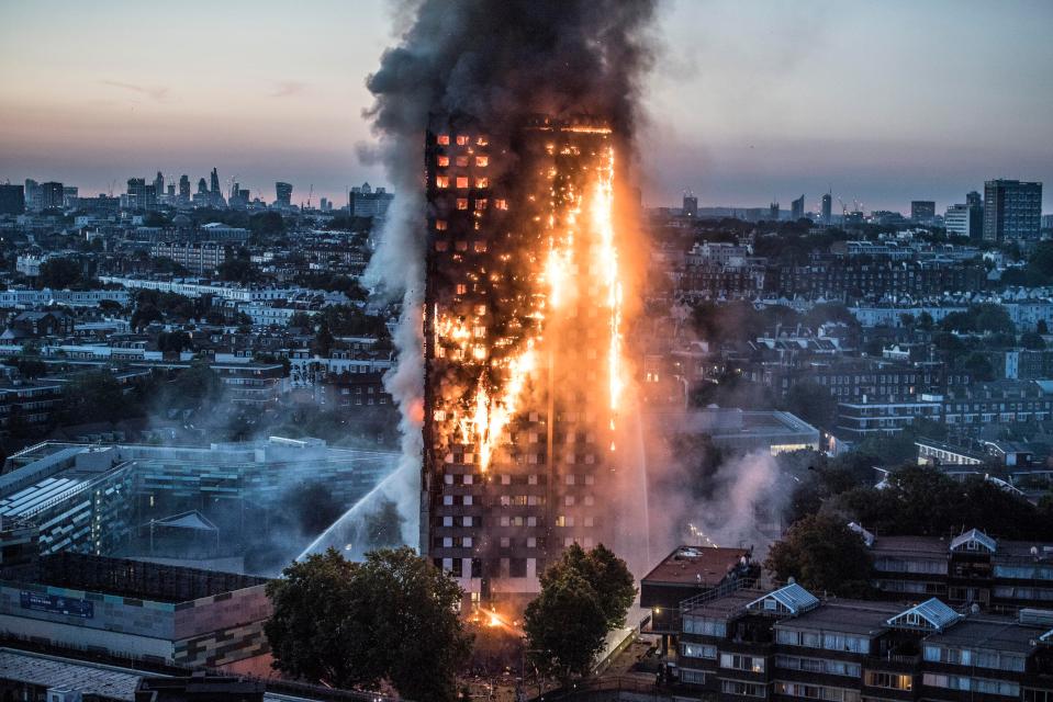  The London tower inferno was described as like 'a war zone'