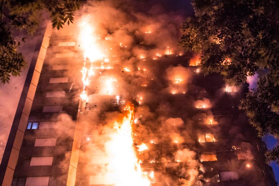  The devastating fire tore through the west London tower block