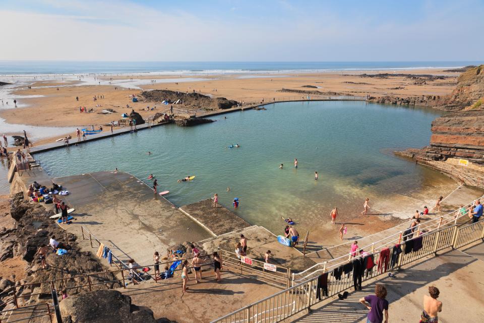  For a gentle introduction into sea swimming for children, try Bude Sea Pools which are part-natural pool filled by Atlantic tides