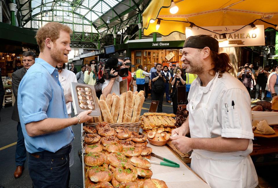  Prince Harry was among those to support the market as it opened its doors again