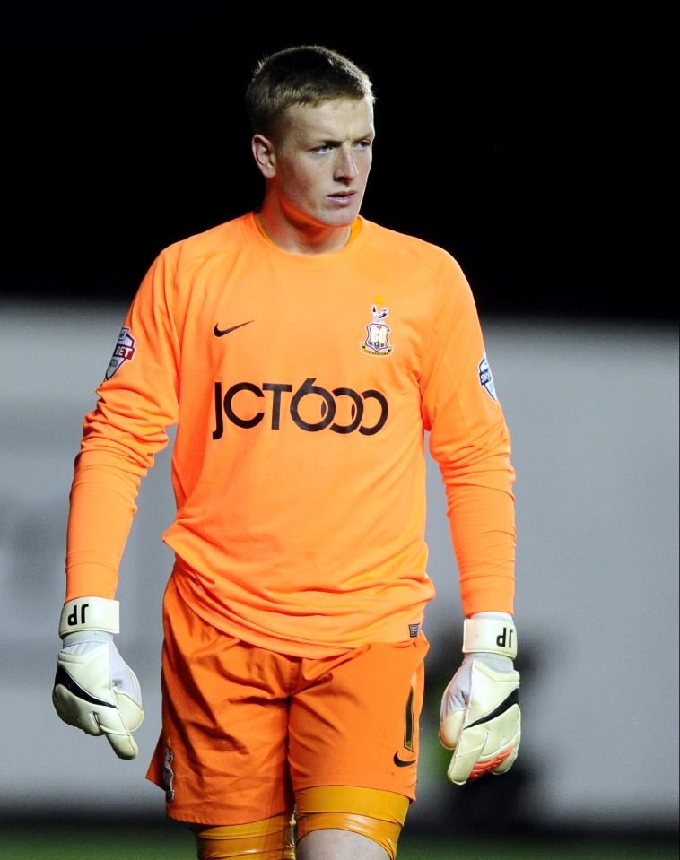 Jordan Pickford had a number of loan spells, including a stint at Bradford City