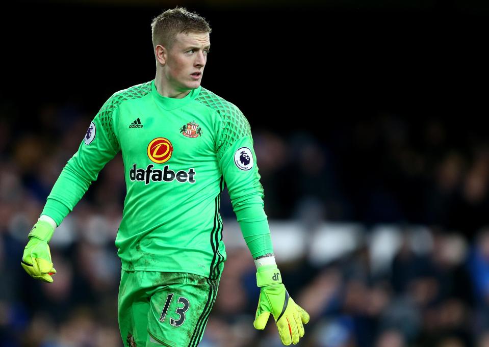 Jordan Pickford only made his first-team debut for Sunderland in January 2016