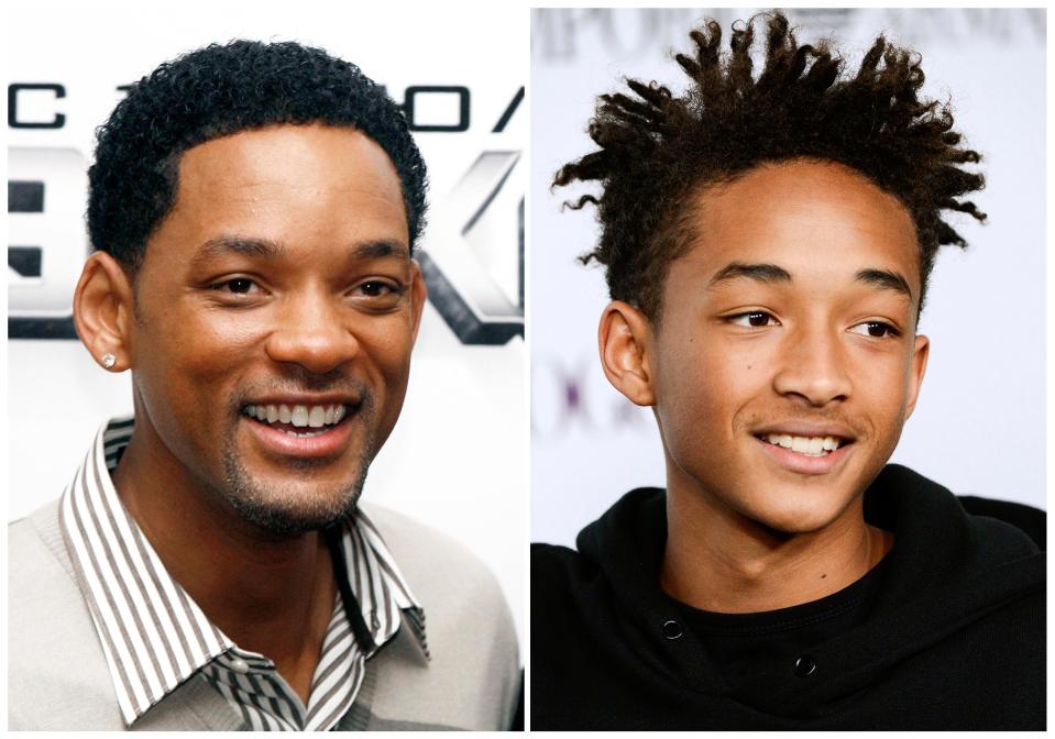  Will's boy Jaden, 18, is famous in his own right for his film roles including the 2010 remake of Karate Kid as well as for his off-the-wall tweets