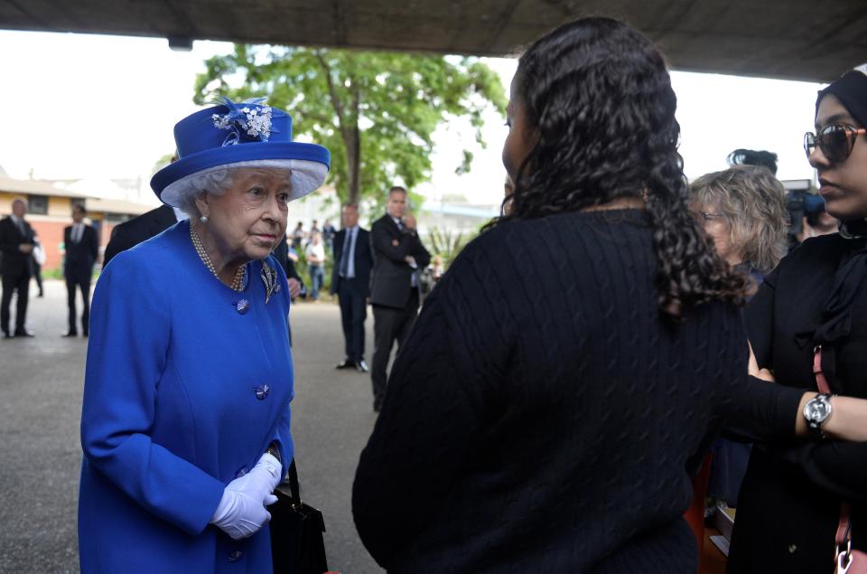  The Queen was accompanied by the Duke of Cambridge for the visit