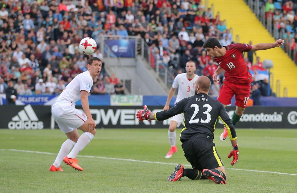  Goncalo Guedes scored Portugal's goal that saw them win their first game of the tournament