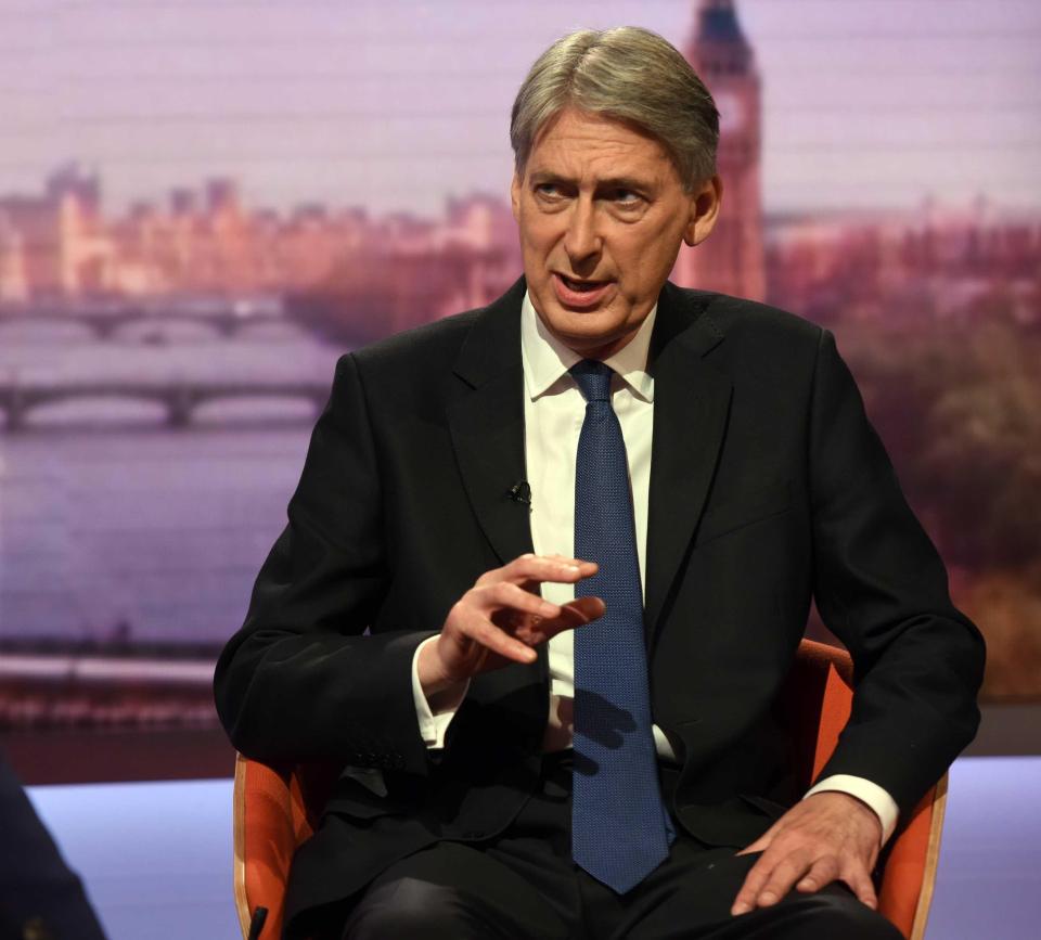  Philip Hammond is fearful that caving in would leave his plans short in other areas