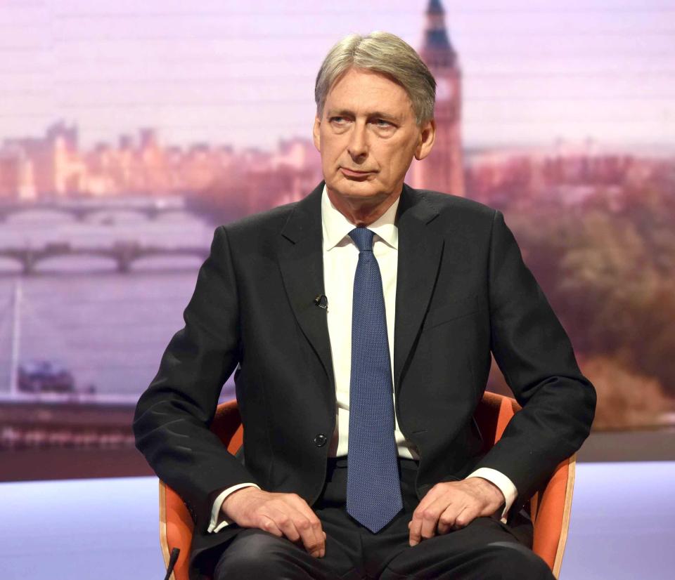  The Chancellor was speaking on the BBC's Andrew Marr Show