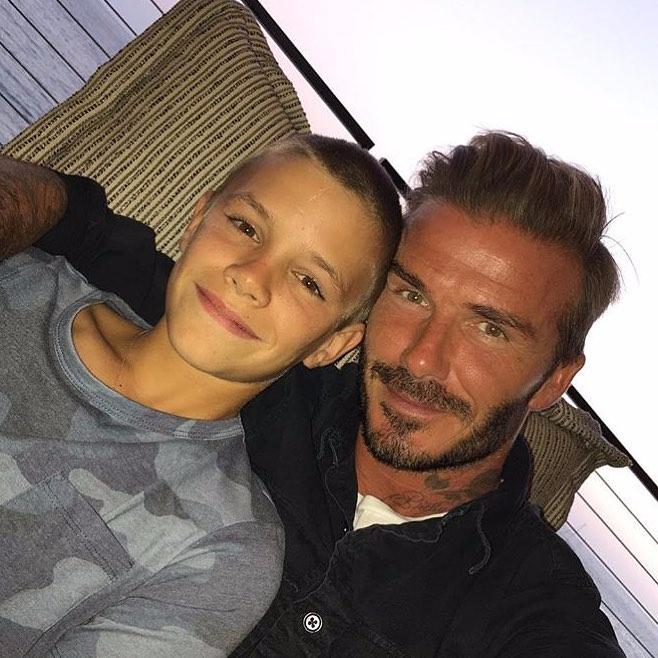  DAVID Beckham's other son Romeo also posted a picture of him and his old man