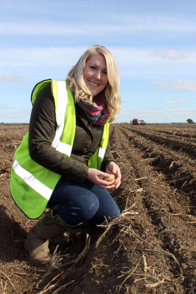  Tesco are selling wonky vege to combat waste. Pictured their technical manager for potatoes Rebecca Schofield