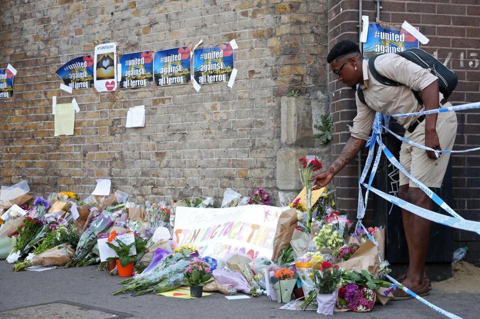  Members of the public have been arriving at the scene of last night's alleged attack to leave flowers and tributes