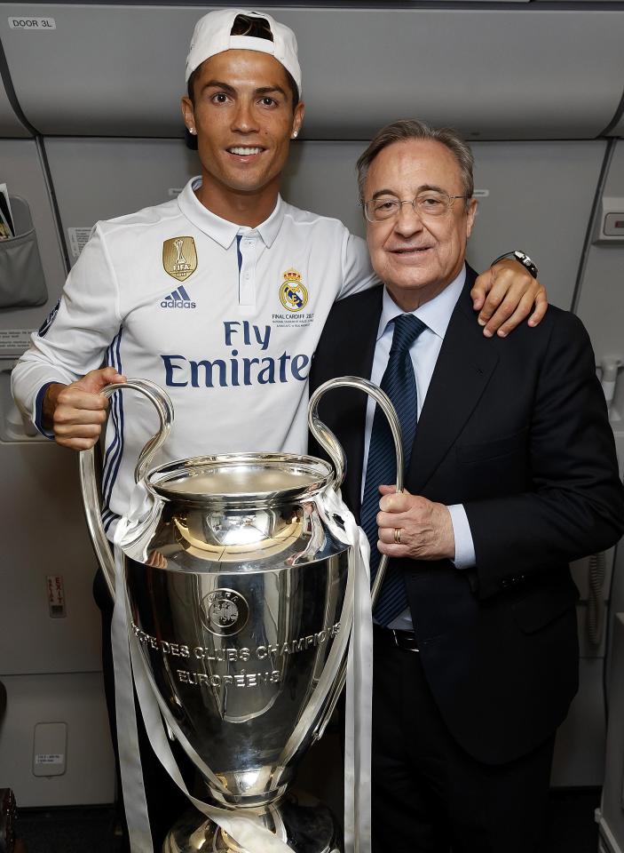  Real Madrid president Florentino Perez threw his support behind Cristiano Ronaldo after the Portugal captain was accused of tax fraud