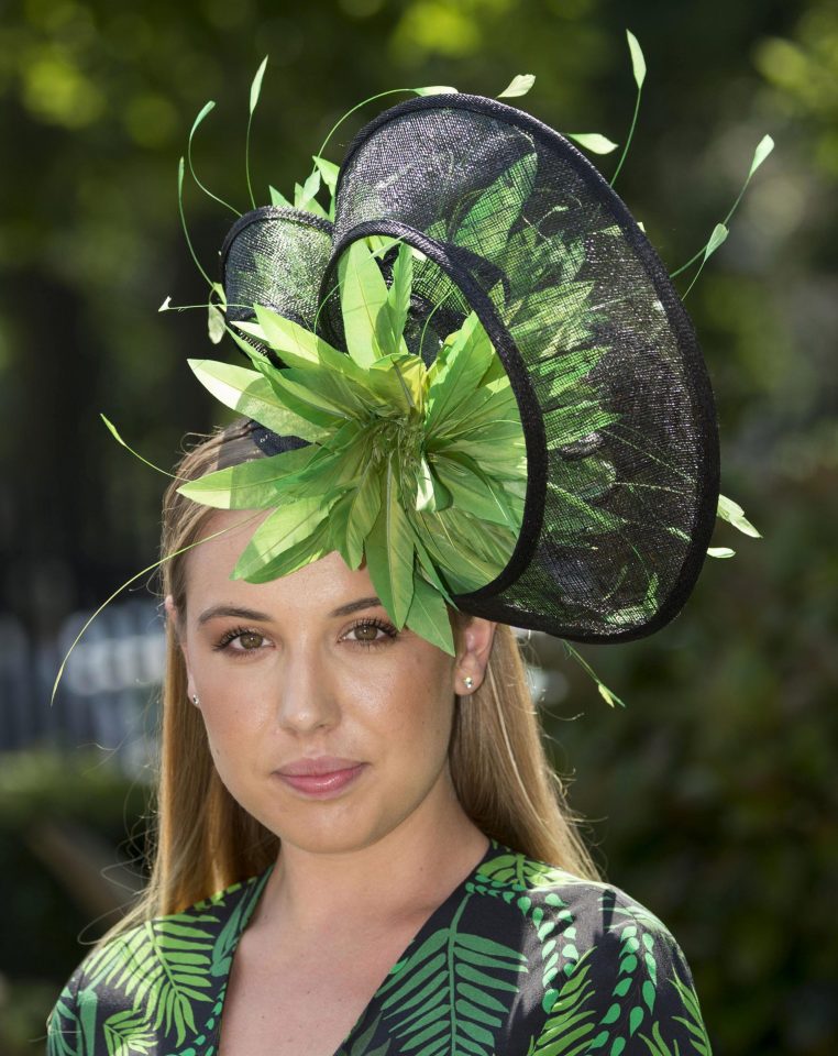  Feather and floral designs adorned many hats as racegoers glammed up for their day at Royal Ascot