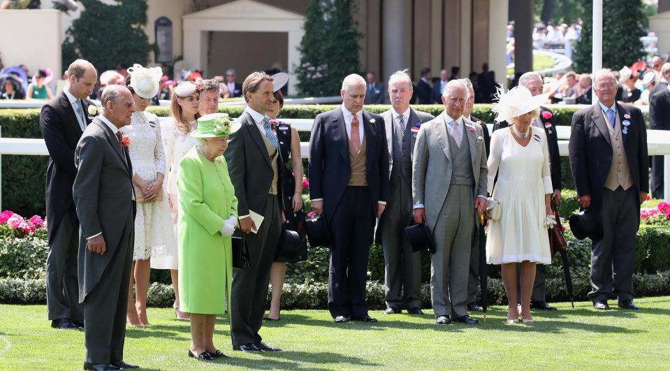  The royal family bowed their heads in respect as a minute's silence for the victims of the recent terror attacks got underway