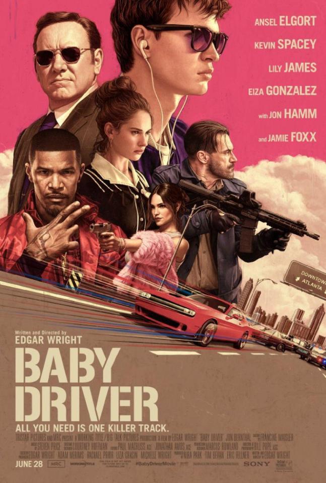 A poster for the cinema release of Baby Driver