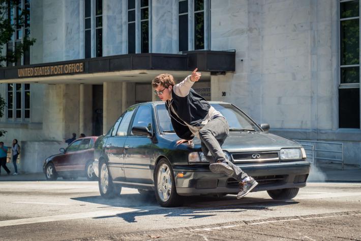 A dramatic scene from Baby Driver