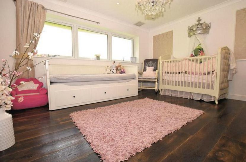 The second main bedroom has been converted into a nursery for Amir Khan’s young daughter