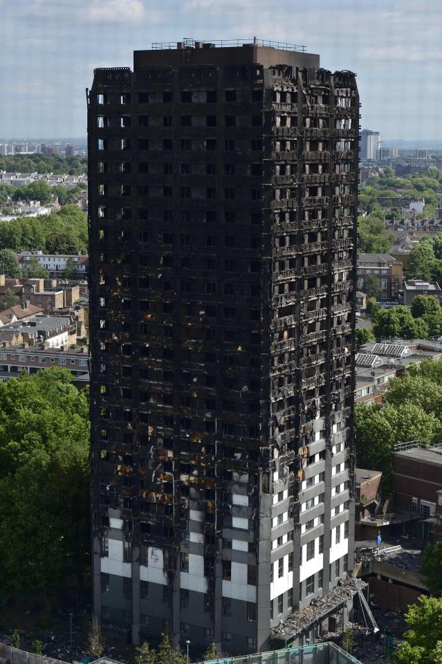 Grenfell Tower after the fire