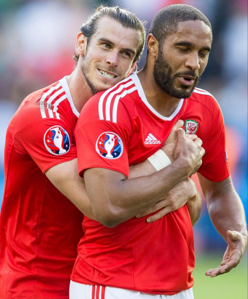 Gareth Bale and Williams in action for Wales