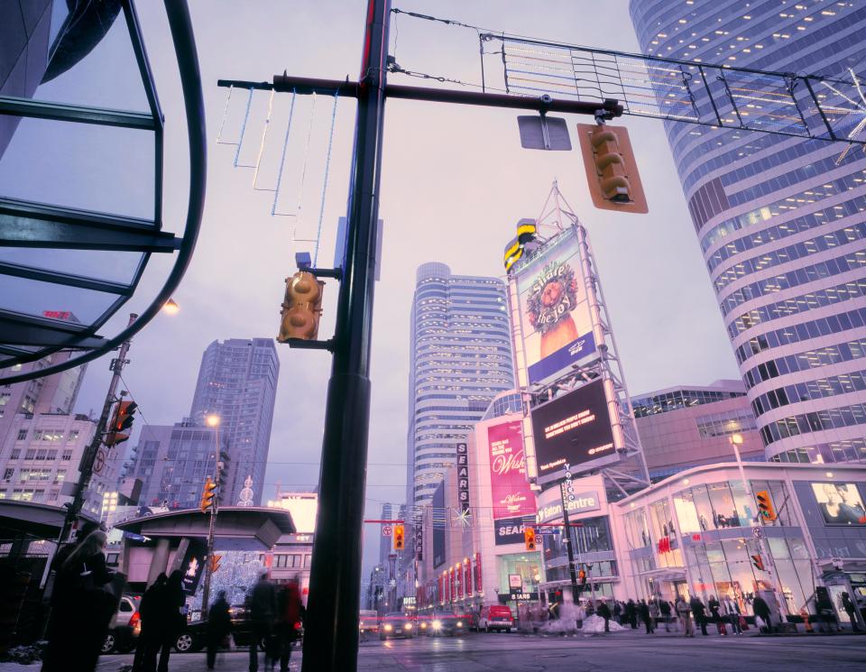  Bustling shopping in Dundas Square is the perfect place to spoil yourself