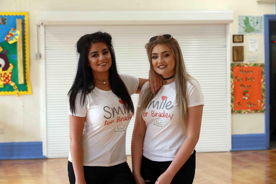  Sister act Liv ‘n’ G, real names Olivia Crawford and Georgia Fletcher, joined pupils at Blackhall Colliery Primary School to perform the single released today