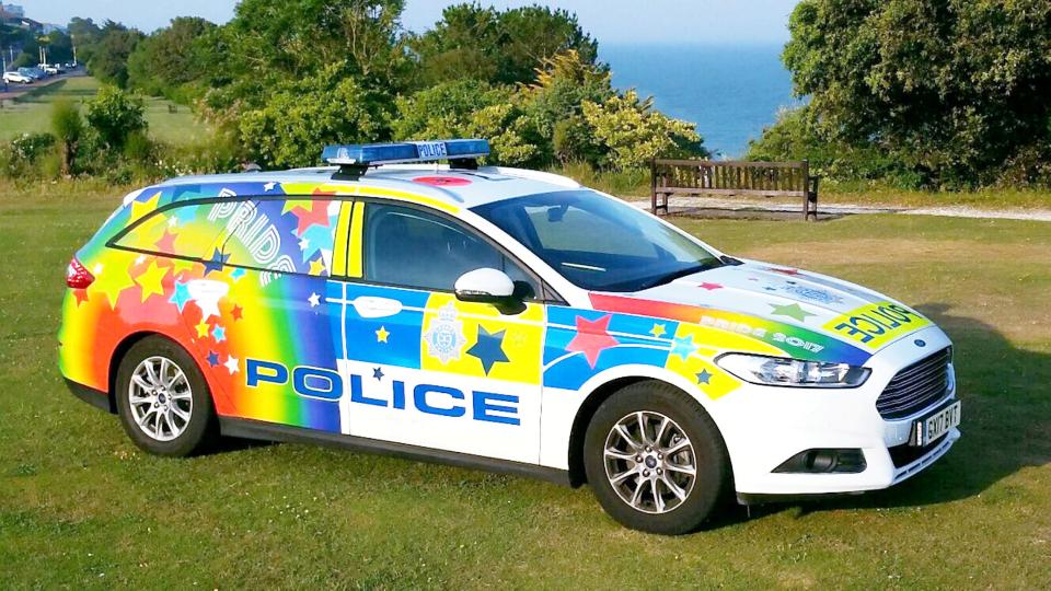  Sussex Police splashed out on two of these LGBT-decorated cars