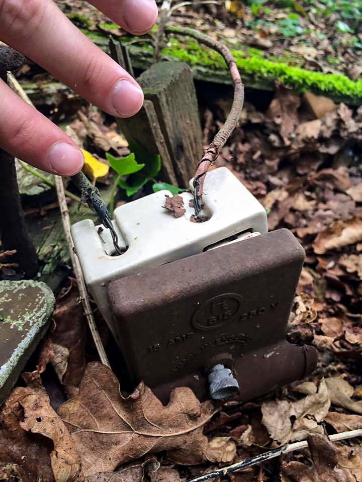  An electricity junction box would have been used to supply power to the prisoners in the camp