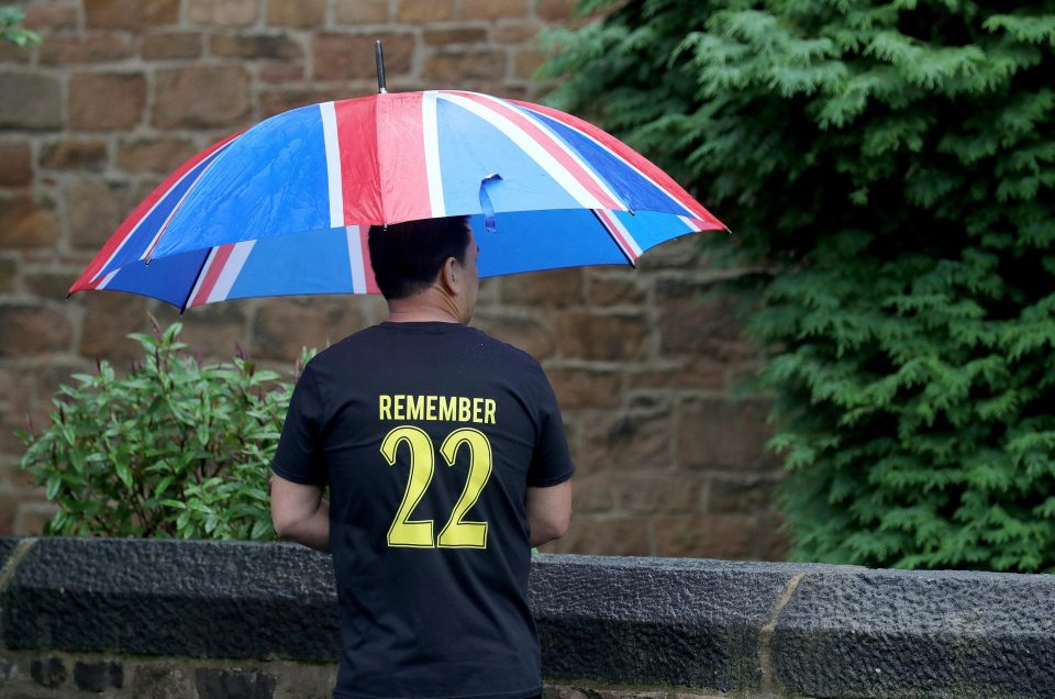  Some wore Remember 22 T-shirts in memory of the terror victims