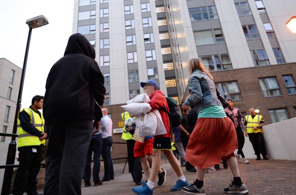  Residents had to be evacuated from the Chalcots estate in North London last month over safety fears