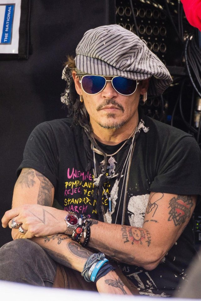  The Hollywood star was spotted with A-list pal Johnny Depp during the festival