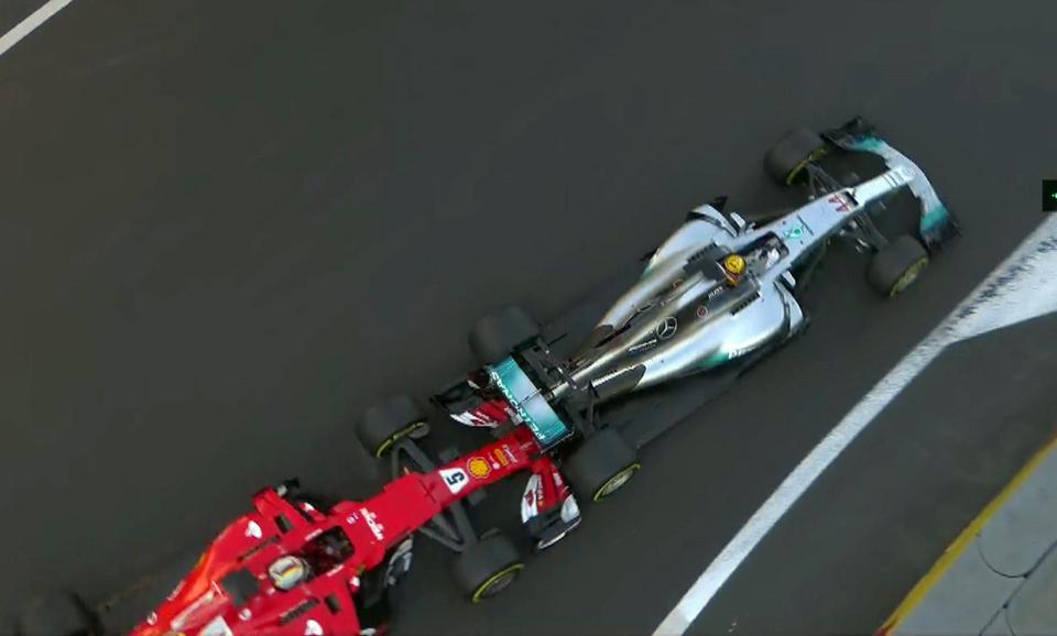  Sebastian Vettel rammed into the back of Lewis Hamilton at the Azerbaijan Grand Prix last Sunday