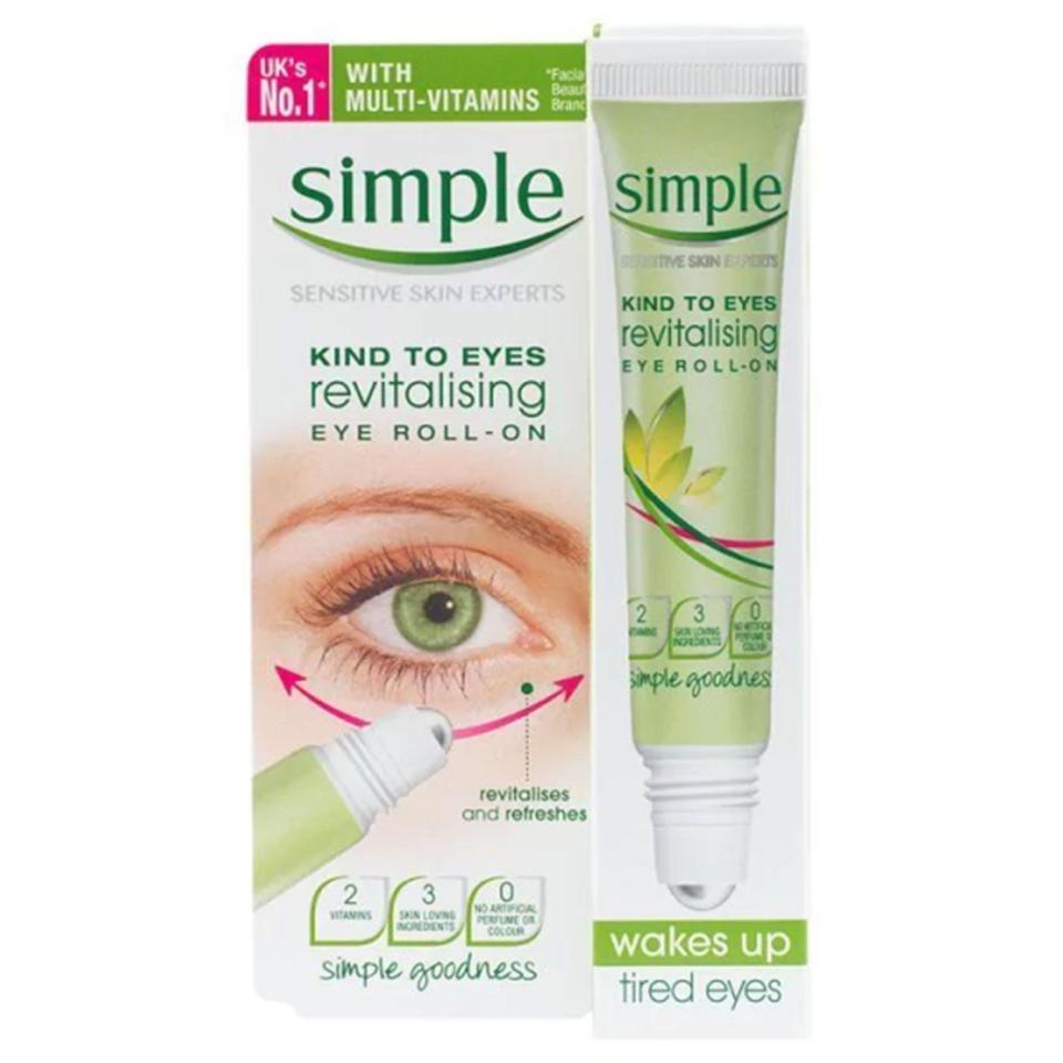  Eye cream, like this one by Simple, will be more effective if kept in the fridge