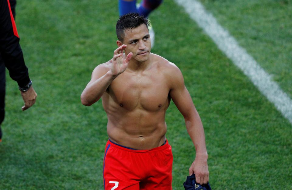  Alexis Sanchez is hoping to lead South American champions Chile to glory against their European rivals