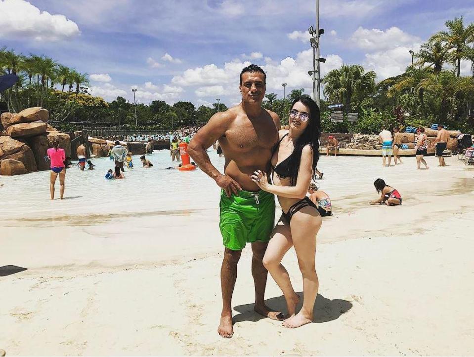 Paige was enjoying a holiday in Orlando with her husband Alberto Del Rio when they reportedly had a row