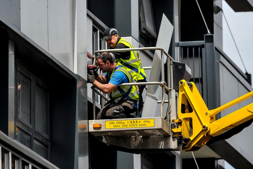  Work is underway to urgently remove cladding after 75 blocks so far have failed safety tests