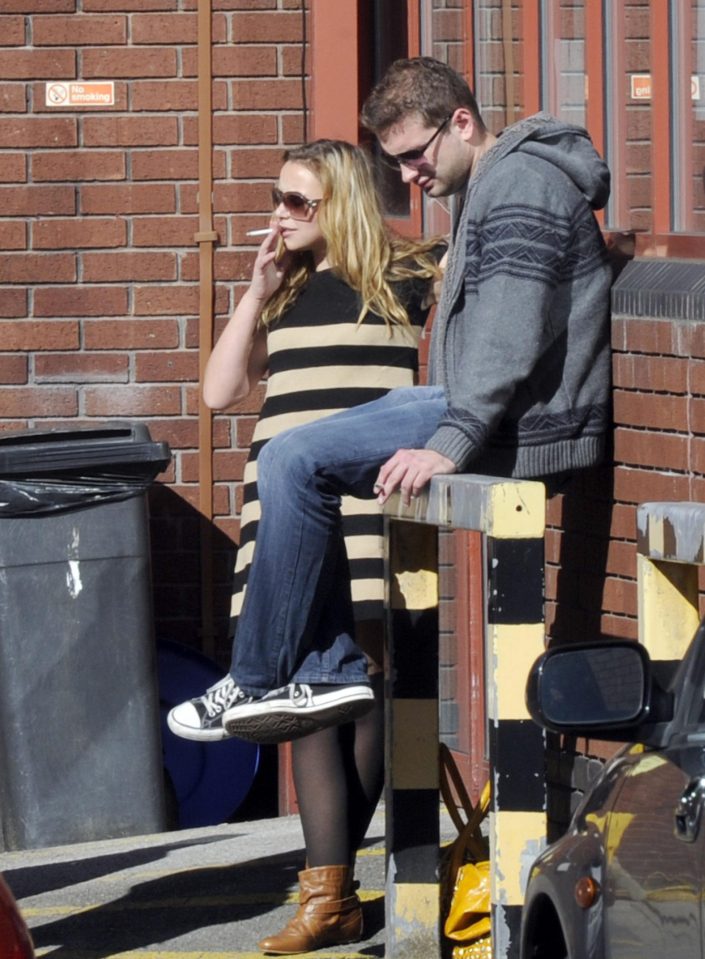  Charlotte and her partner Jonathan in October 2010 outside BBC Manchester