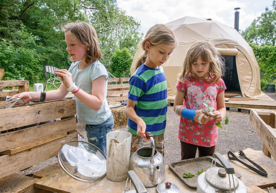  Children learn to use a wood stove and do yoga, meditation and mindfulness - as well as lots of outdoor play