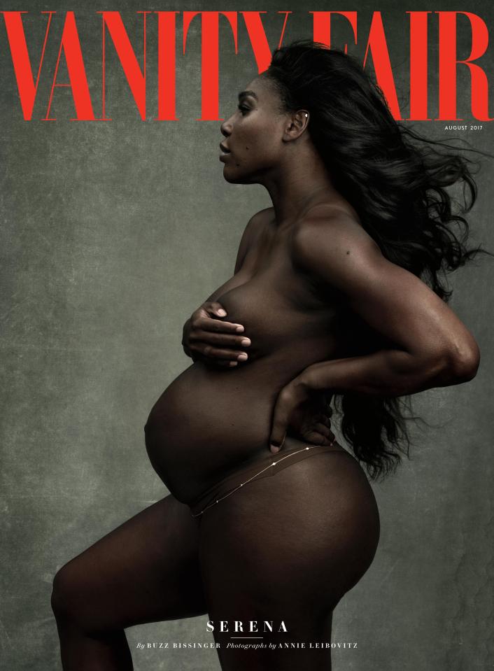  Serena Williams recreated Demi Moore's famous pose on the cover of Vanity Fair