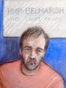  Darren Osborne (pictured in a court sketch) as he appears in court ahead of a trial