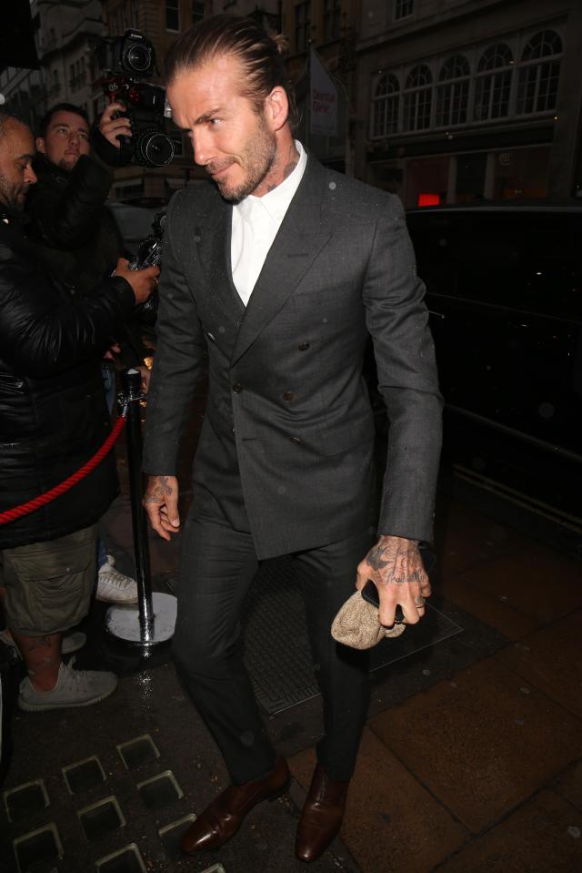  David Beckham shows his support for son Brooklyn at the launch