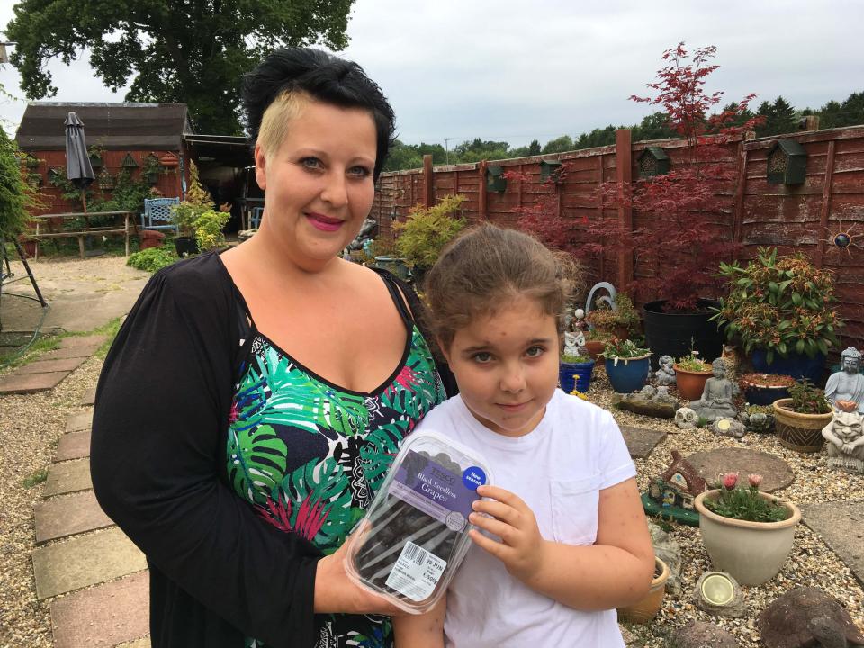  Kimberley Seymour and her nine-year-old daughter Pheobe, from Coddenham, allegedly found what could be a black widow spider in a punnet of grapes