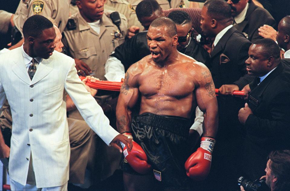  Tyson was not satisfied with biting Holyfield, he wanted to fight him after the DQ