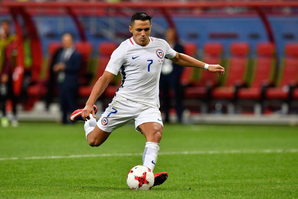 Alexis Sanchez scored for Chile in the penalty shootout against Portugal last night