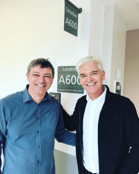  Phillip Schofield and his brother Tim visited Bristol Royal Infirmary on Friday