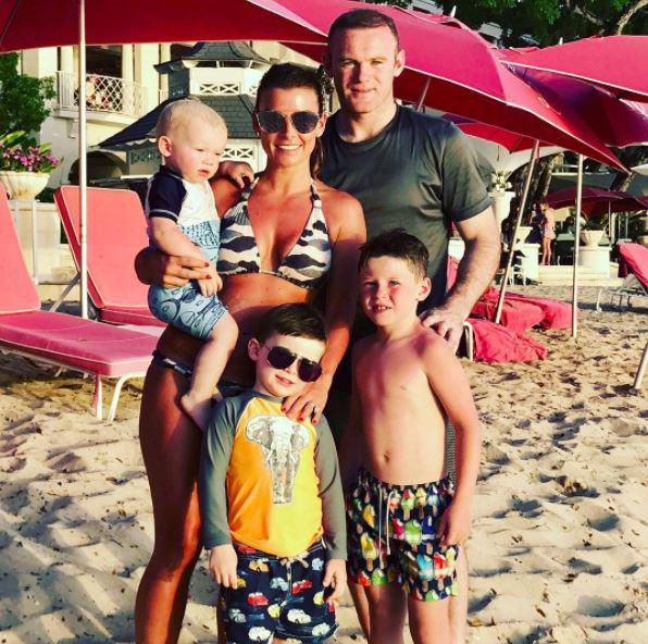  Coleen and Wayne, with their three sons, had been on holiday in Barbados before they flew over to Greece