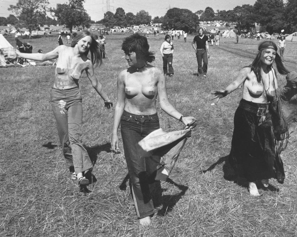  Taken in 1971, this shot shows a group of women who decided to let it all hang out