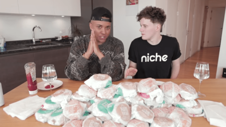  Sam and Adam challenged themselves to eat 50 McDonald's burgers