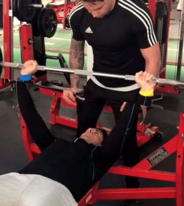  A pro trainer has been helping Arg with his gym duties